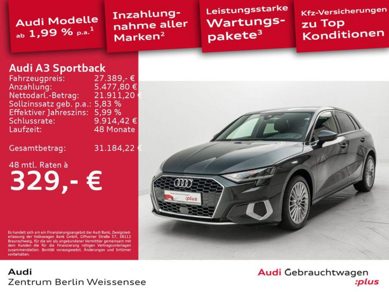 Audi A3 Sportback 30 TDI 116 BVA  occasion  L'Union