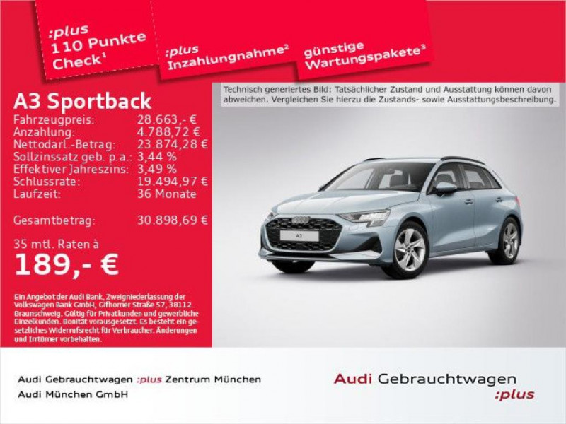 Audi A3 Sportback 30 TDI 116 BVM  occasion  L'Union