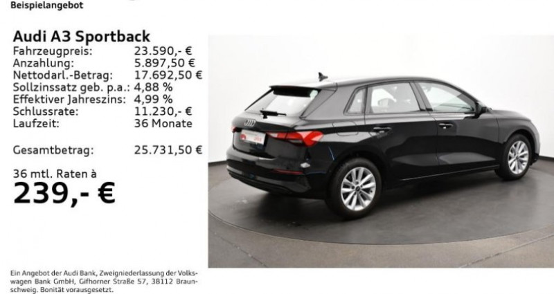 Audi A3 Sportback 30 TFSI S tronic NAVI/VIRTUAL/LED  - photo n°2 Audi A3 Sportback 30 TFSI S tronic NAVI/VIRTUAL/LED  occasion à LEIMBACH - photo n°2