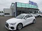 Audi A3 Sportback occasion Blanc année 2021 boite Robotisee Annonce Audi A3 Sportback occasion Essence 35 TFSI 150CH S LINE S TRONIC 7 à Labège