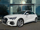 Audi A3 Sportback occasion Blanc année 2020 boite Robotisee Annonce Audi A3 Sportback occasion Hybride 40 TFSI e 204ch S line S tronic 6 à Onet-le-Château