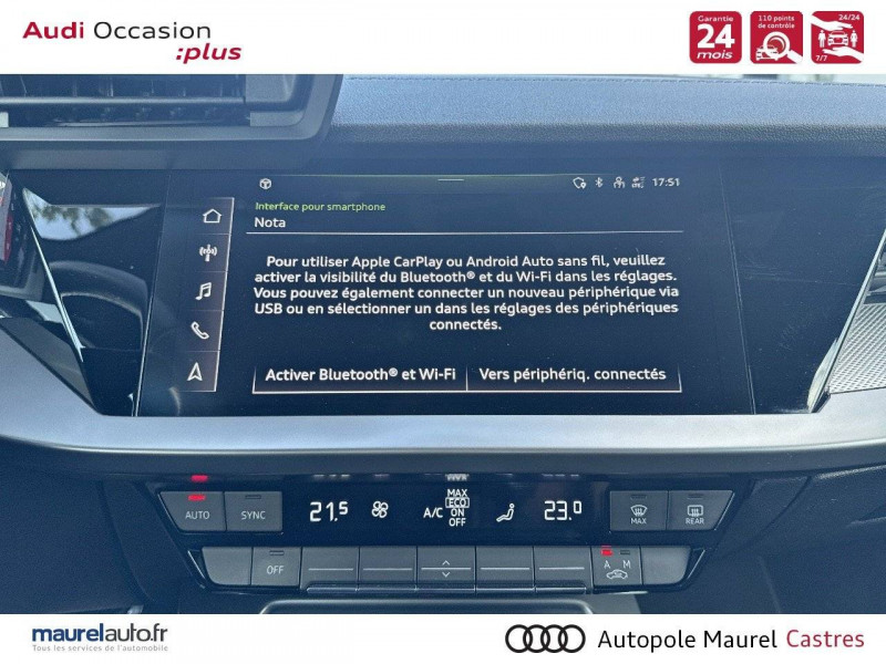 Audi A3 Sportback A3 Sportback 35 TFSI Mild Hybrid 150 S tronic 7 S Line 5p  occasion  Castres - photo n20