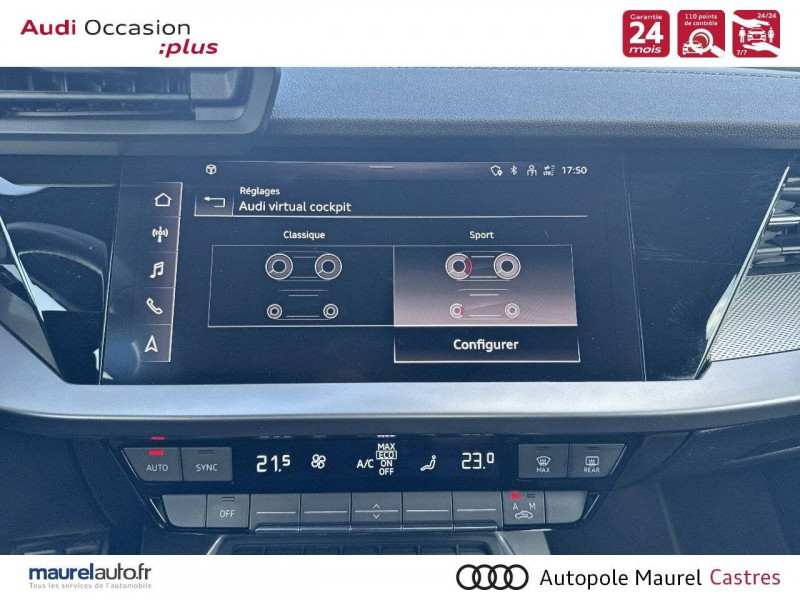 Audi A3 Sportback A3 Sportback 35 TFSI Mild Hybrid 150 S tronic 7 S Line 5p  occasion  Castres - photo n17