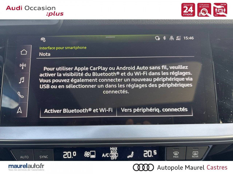 Audi A3 Sportback A3 Sportback 40 TFSIe 204 S tronic 6 S Line 5p  occasion � Castres - photo n�14