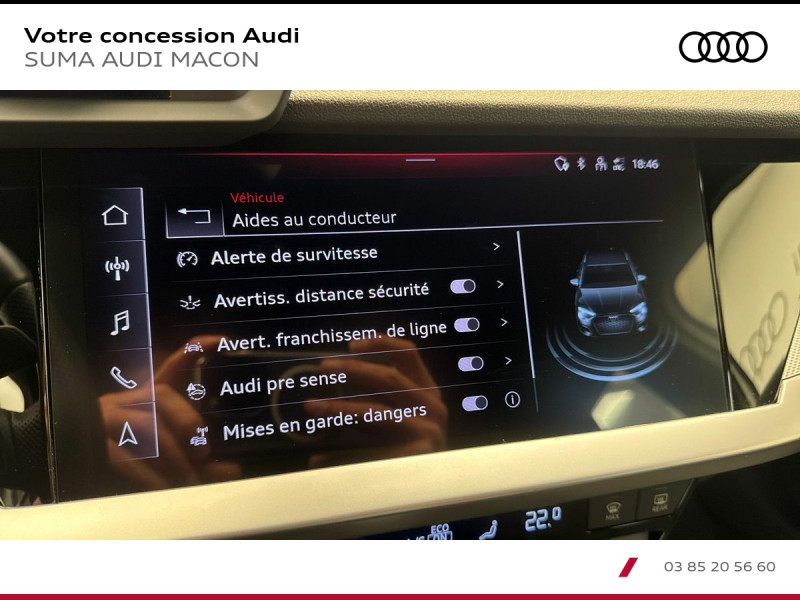 Audi A3 Sportback SPORTBACK A3 Sportback 35 TFSI Mild Hybrid 150 S tronic 7  occasion  Mcon - photo n5