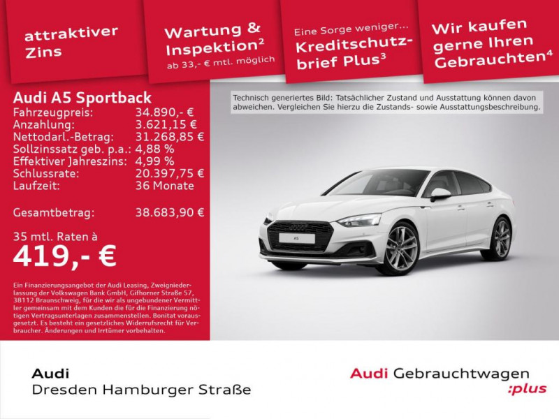 Audi A5 Sportback 35 TFSI 150 BVA  occasion � L'Union