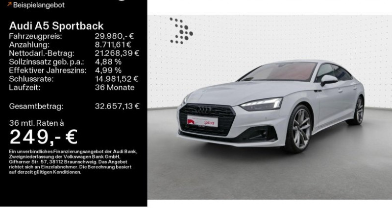 Audi A5 Sportback 35 TFSI S line Matrix*RFK*Virtual  Audi A5 Sportback 35 TFSI S line Matrix*RFK*Virtual  occasion à LEIMBACH