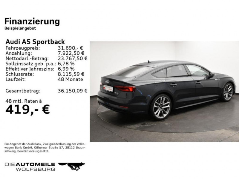 Audi A5 Sportback 45 TDI 231 BVA Quattro  occasion � L'Union - photo n�2