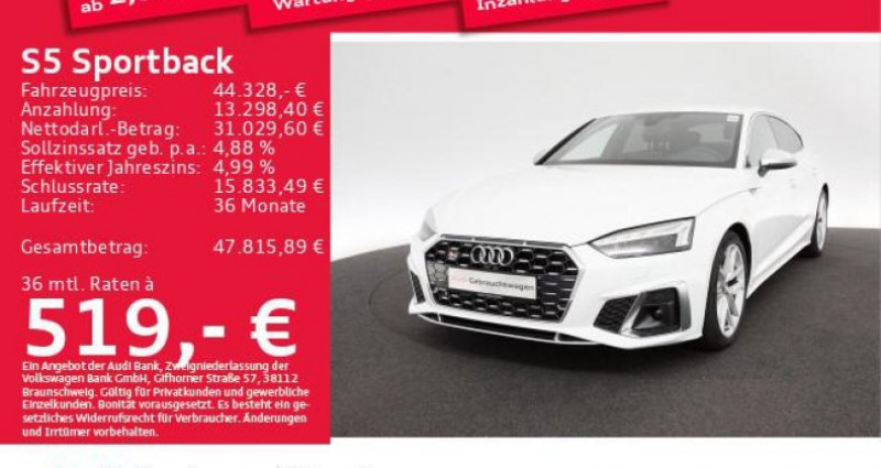 Audi S5 Sportback TDI tiptr. Virtual /HuD/Navi /Kamer  Audi S5 Sportback TDI tiptr. Virtual /HuD/Navi /Kamer  occasion à LEIMBACH