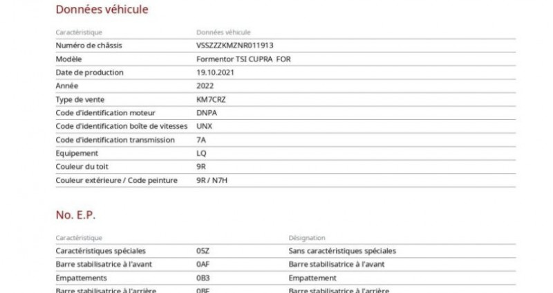 Cupra Formentor 2.0 TSI 245ch VZ DSG7 / � PARTIR DE 390,94 � *  occasion &agrave; Diebling - photo n&deg;2
