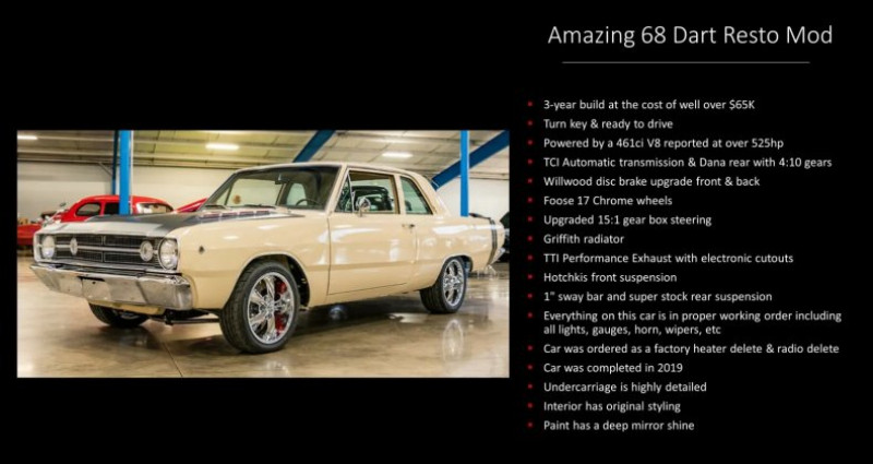 Dodge Dart  1968 - photo n°3 Dodge Dart   occasion à LYON - photo n°3