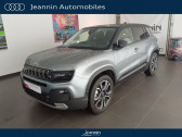 Jeep Avenger occasion année 2024 boite Automatique Annonce Jeep Avenger occasion Electrique ELECTRIQUE Avenger 115 kW 4x2 à Saint André-Les-Verges