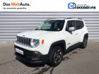 Jeep Renegade occasion Blanc année 2017 boite Automatique Annonce Jeep Renegade occasion Diesel Renegade 2.0 I MultiJet S&S 140 ch Active Drive BVA9 Limited à Annemasse