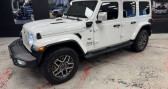 Jeep Wrangler occasion année 2022 boite Automatique Annonce Jeep Wrangler occasion Hybride Unlimited 2.0 T 380ch 4xe OVERLAND à ARNAS