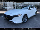 Mazda Mazda 3 occasion Blanc année 2020 boite Manuelle Annonce Mazda Mazda 3 occasion Hybride 2.0 Skyactiv-X M-Hybrid 180ch Business Executive Evap 10cv à Mérignac