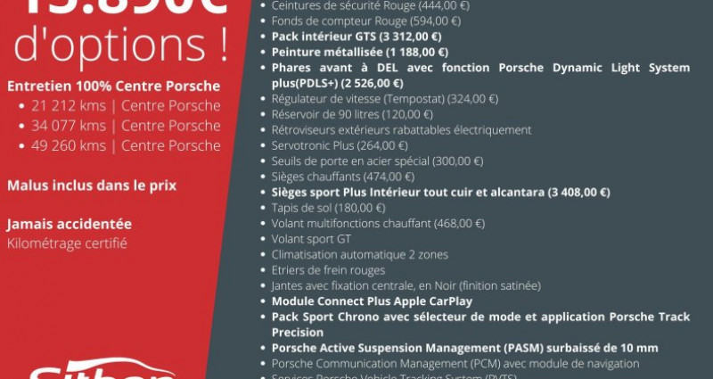 Porsche 911 Type 991 991 Phase 2 Carrera GTS Cabriolet 3.0 450 PDK Quartz + 16kE   occasion à Saint-Égrève - photo n°2