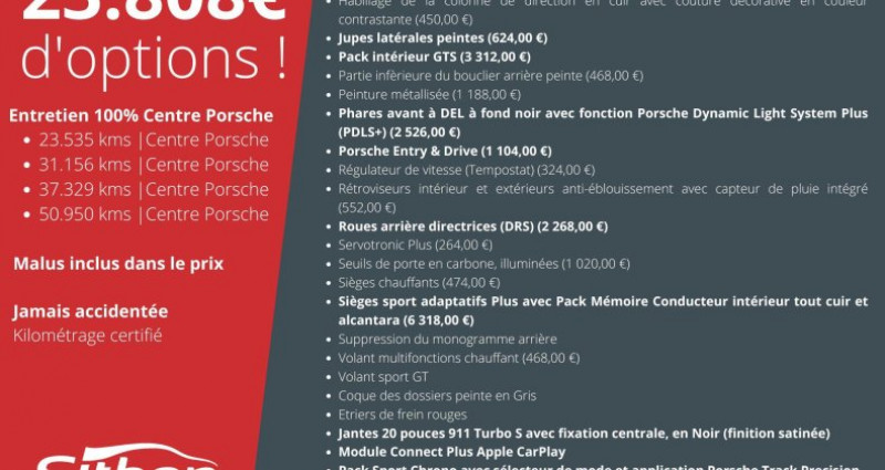 Porsche 911 Type 991 991 Phase 2 Targa 4 GTS 3.0 450 PDK   23.808? doptions ! 991  occasion  Saint-Égrève - photo n2
