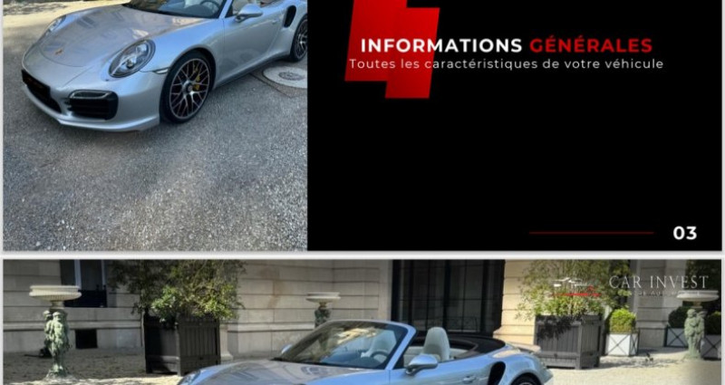 Porsche 911 Type 991 Type 991 turbo s CAB PDK origine france revision concessionn  occasion  LA BAULE - photo n2