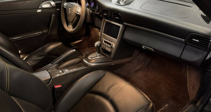 Porsche 911 Type 997 997 3.6 480 TURBO - SLATE GREY - CARBONE - SURPIQURE JAUNE  occasion � M�ry Sur Oise - photo n�6