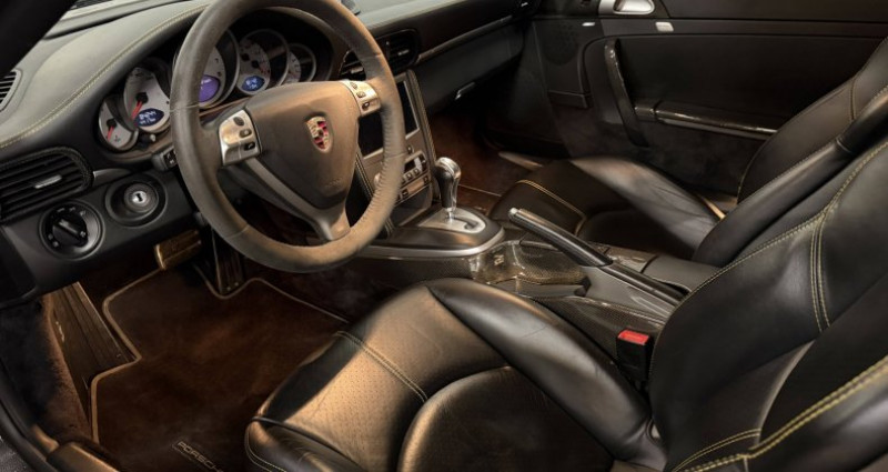 Porsche 911 Type 997 997 3.6 480 TURBO - SLATE GREY - CARBONE - SURPIQURE JAUNE  occasion � M�ry Sur Oise - photo n�5