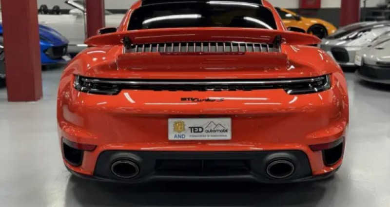 Porsche 911 992 Turbo S 650cv color LAVA  occasion  ENCAMP - photo n7