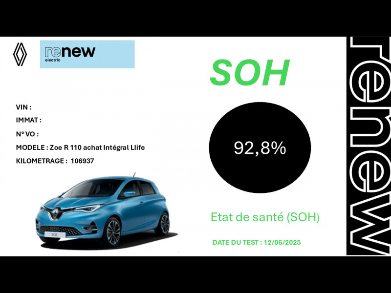 Renault Zoe R110 Achat Intégral - 21 Life 2021 - photo n°13 Renault Zoe R110 Achat Intégral - 21 Life  occasion à Lourdes - photo n°13