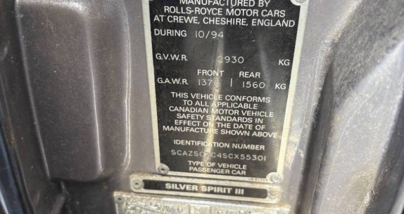 Rolls royce Silver Spirit Spirit/Spur/Dawn 1995 - photo n°4 Rolls royce Silver Spirit Spirit/Spur/Dawn  occasion à LYON - photo n°4
