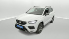 Seat Ateca occasion Blanc année 2021 boite Robotisee Annonce Seat Ateca occasion Essence 1.5 TSI 150 FR DSG + Attelage suréquipé à SAINT-GREGOIRE