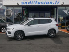 Seat Ateca occasion Blanc année 2021 boite Automatique Annonce Seat Ateca occasion Diesel NEW 2.0 TDI 150 DSG FR Full LED Toit Pano. JA19 BEATS AUDIO à Saïx