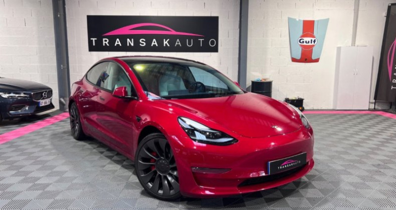 Tesla Model 3 Performance Dual Motor AWD 513ch 2021 Tesla Model 3 Performance Dual Motor AWD 513ch  occasion à LA CHAPELLE DES FOUGERETZ