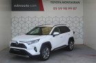 Toyota RAV 4 occasion Blanc année 2021 boite Robotisee Annonce Toyota RAV 4 occasion Hybride RAV4 Hybride 218 ch 2WD Lounge 5p à Montauban