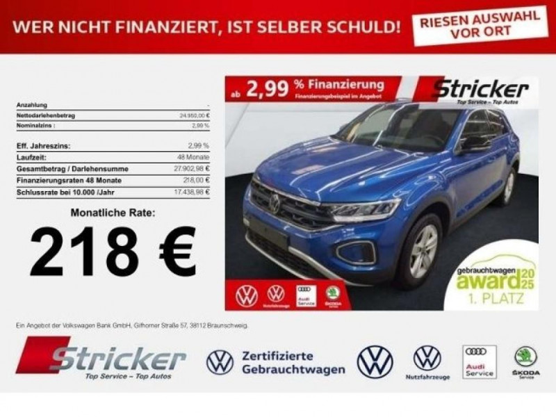 Volkswagen T-Roc T-ROC Goal 2.0TDI 218,-ohne Anzahlung Travel App 2025 Volkswagen T-Roc T-ROC Goal 2.0TDI 218,-ohne Anzahlung Travel App  occasion à L'Union